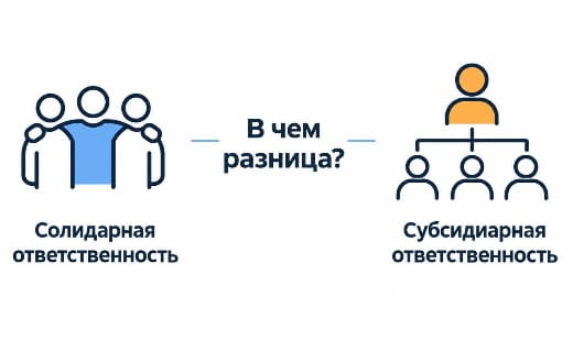 Чем отличается субсидиарная ответственность от солидарной